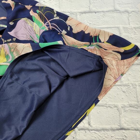 entro Navy Floral Strappy Dress size Large - Picture 9 of 14